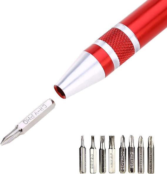 8-in-1 Screwdriver Tool Pen | Mini Precision Pocket Screwdriver Set with Magnetic Bits – Multi-Function Repair Tool (Random Color, 1 Pc)