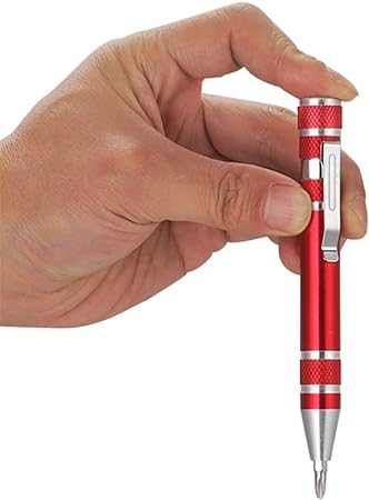 8-in-1 Screwdriver Tool Pen | Mini Precision Pocket Screwdriver Set with Magnetic Bits – Multi-Function Repair Tool (Random Color, 1 Pc)