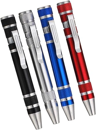 8-in-1 Screwdriver Tool Pen | Mini Precision Pocket Screwdriver Set with Magnetic Bits – Multi-Function Repair Tool (Random Color, 1 Pc)