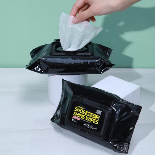 Disposable Shoe Cleaning Wipes – Quick Shine Wet Wipes (80 Pack) | Instant & Mess-Free Shoe Care