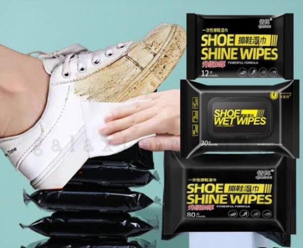 Disposable Shoe Cleaning Wipes – Quick Shine Wet Wipes (80 Pack) | Instant & Mess-Free Shoe Care