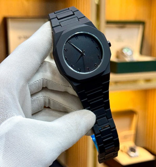 Full Black Aura Quartz Analog Watch for Men & Boys – Lightweight, Premium Quality & Stylish Design