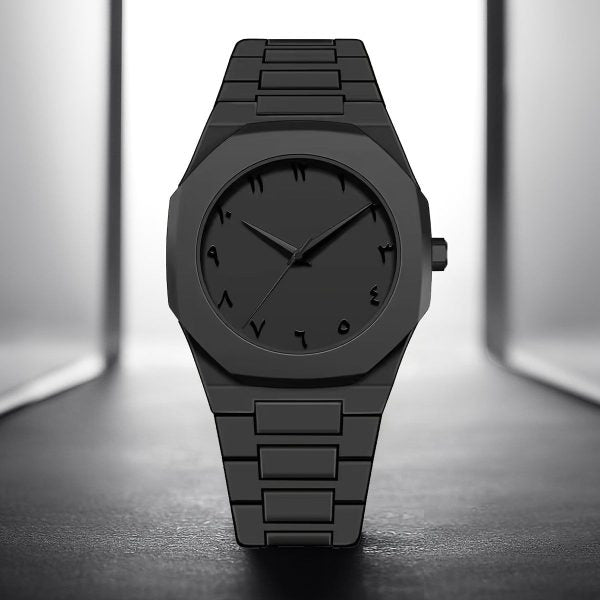 Full Black Aura Quartz Analog Watch for Men & Boys – Lightweight, Premium Quality & Stylish Design