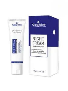 Gluta White Night Cream | Advanced Skin Brightening, Nourishing & Anti-Aging Formula (50ml)