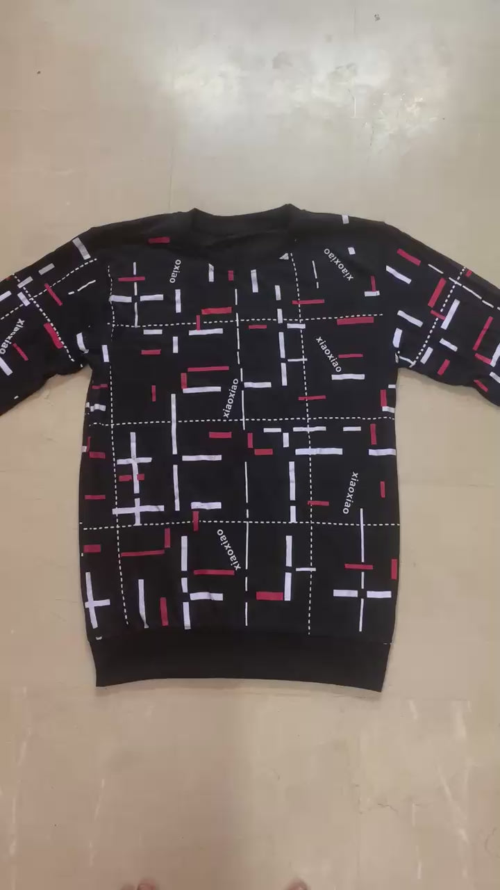 Linning Screen Print Full Sleeves T Shirt For Boys | Casual Party Wear Summer Collection F Shirt For Mens