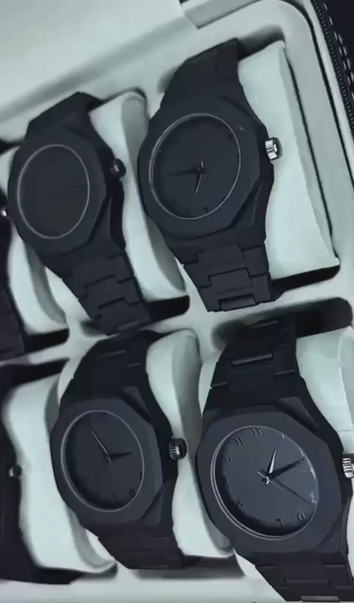 Full Black Aura Quartz Analog Watch for Men & Boys – Lightweight, Premium Quality & Stylish Design