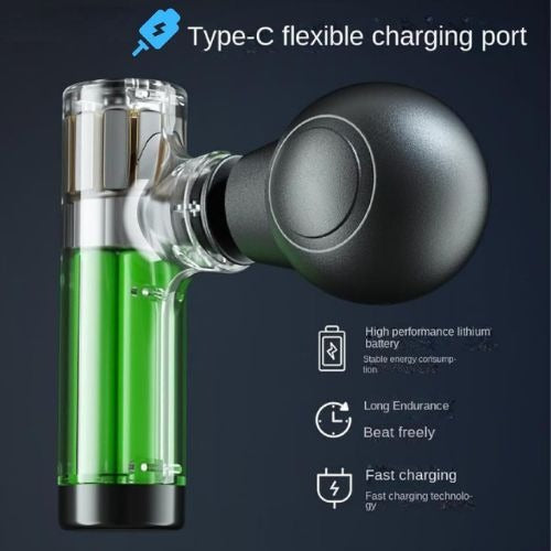 Rechargeable Facial Gun Massager – Portable Skincare Device with Type-C Charging & ABS Build